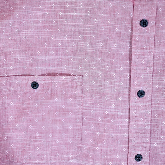 PD&C Men's Long Sleeve Shirt Pink Size Big/Tall 5X Cotton Blend ButtonUp Pockets - Picture 3 of 6